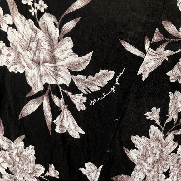 Spiritual Gangster Maya Black Floral Boho Casual Hippie Tie Waist Robe Kimono OS - Picture 8 of 10